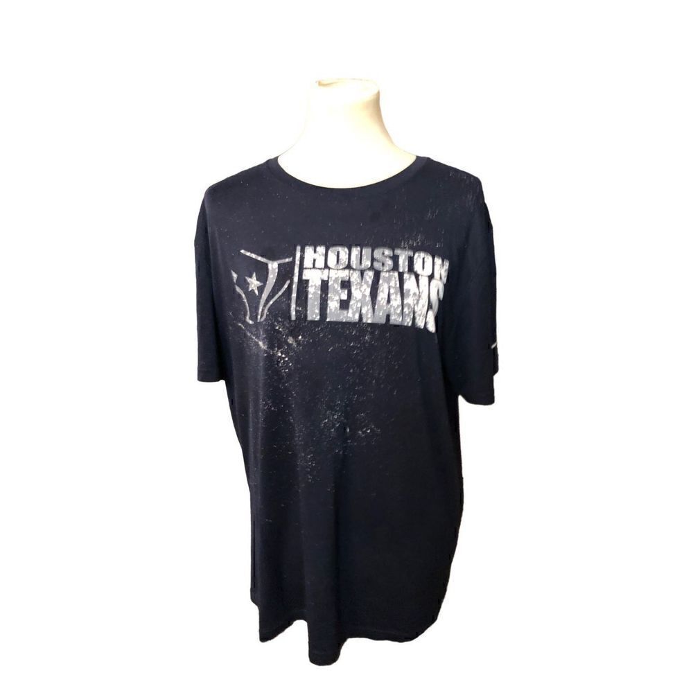 Nike Dri fit Houston Texans navy blue shirt sleeve shirt